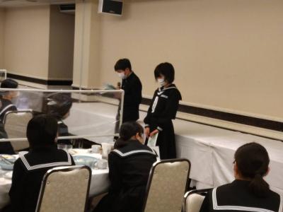 修学旅行朝食・退館式